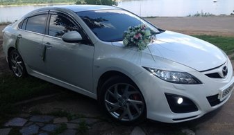 Машина на свадьбу Mazda 6 № А5541, белый