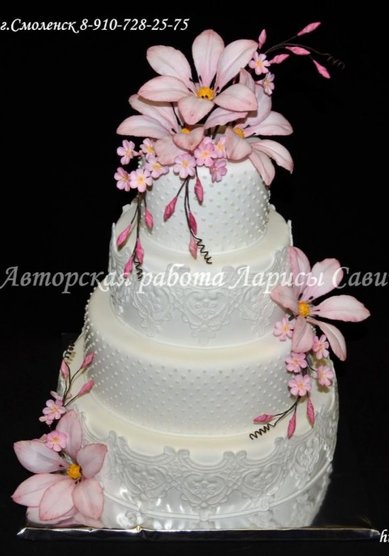 Свадебный торт Л104416 - Компания Лариса Савина