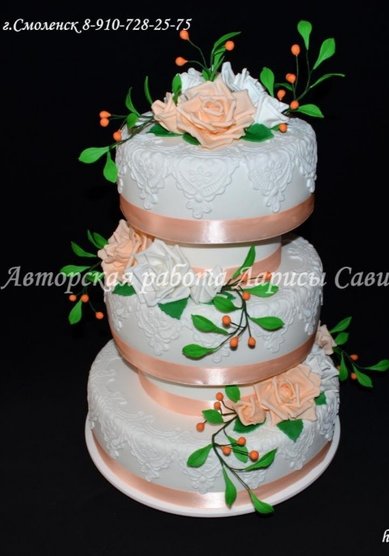 Свадебный торт Л104426 - Компания Лариса Савина