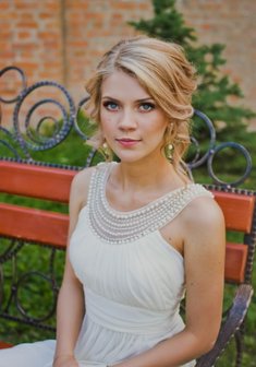 Cвадебная прическа Е20305 с собранными волосами