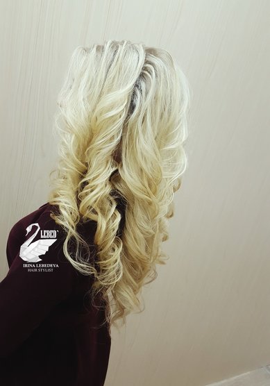 Свадебная прическа Локоны косы (L21493) - Стилист по причёскам LEBED