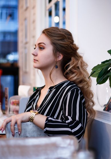 Свадебная прическа Обьемный хвост (L21495) - Стилист по причёскам LEBED