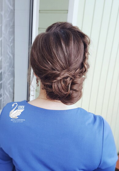 Прическа на свадьбу Пучок такой разный (L21502) - Стилист по причёскам LEBED