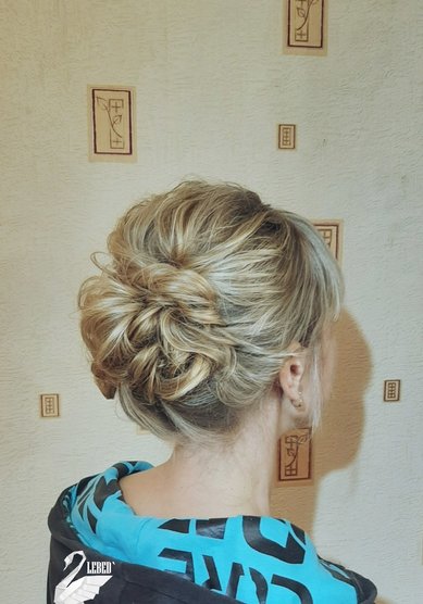 Свадебная прическа Такой разнообразный пучок (L21503) - Стилист по причёскам LEBED