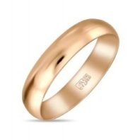 Обручальное кольцо R01-R-040-185-М13537 из красного золота, гладкое