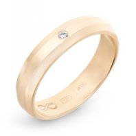 Обручальное кольцо R01-WED-00007-М13539 из красного золота, гладкое