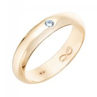 Обручальное кольцо R01-WED-00015-М13540 из красного золота, гладкое