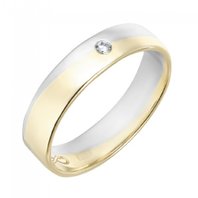 Обручальное кольцо R01-WED-00021-М13544 комбинированное, гладкое