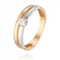 Обручальное кольцо А14120 из красного золота, гладкое