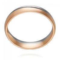 Обручальное кольцо А14121 из красного золота, гладкое