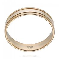 Обручальное кольцо А14125 из желтого золота, гладкое