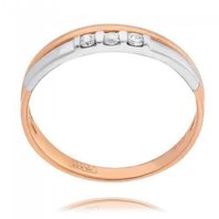 Обручальное кольцо А14127 из красного золота, гладкое