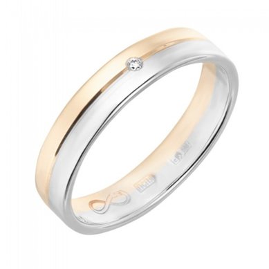 Обручальное кольцо R01-WED-00024-М13546 - Ювелирный бренд Московский ювелирный завод