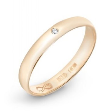 Обручальное кольцо R01-WED-00026-М13547 - Ювелирный бренд Московский ювелирный завод